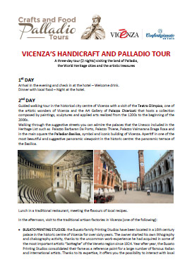 vicenza s handicraft and palladio tour